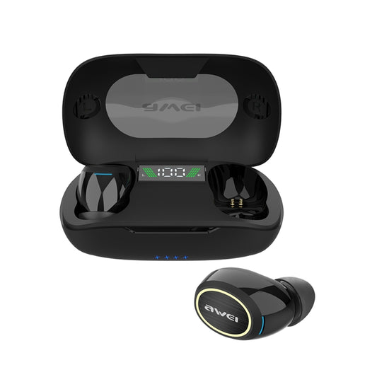 awei TA3 Bluetooth 5.0 ANC Active Noise Reduction Wireless Bluetooth Earphone (Black) - Bluetooth Earphone by awei | Online Shopping South Africa | PMC Jewellery | Buy Now Pay Later Mobicred