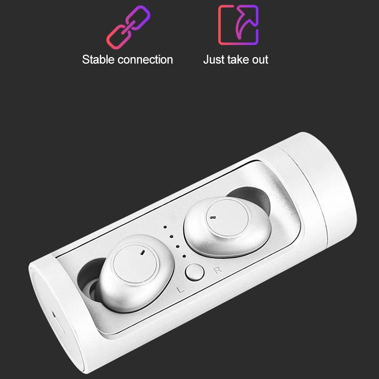 DT-15 Wireless Two Ear Bluetooth Headset Supports Touch & Smart Magnetic Charging & Power On Automatic Pairing (Gold) - Bluetooth Earphone by PMC TechLife | Online Shopping South Africa | PMC TechLife