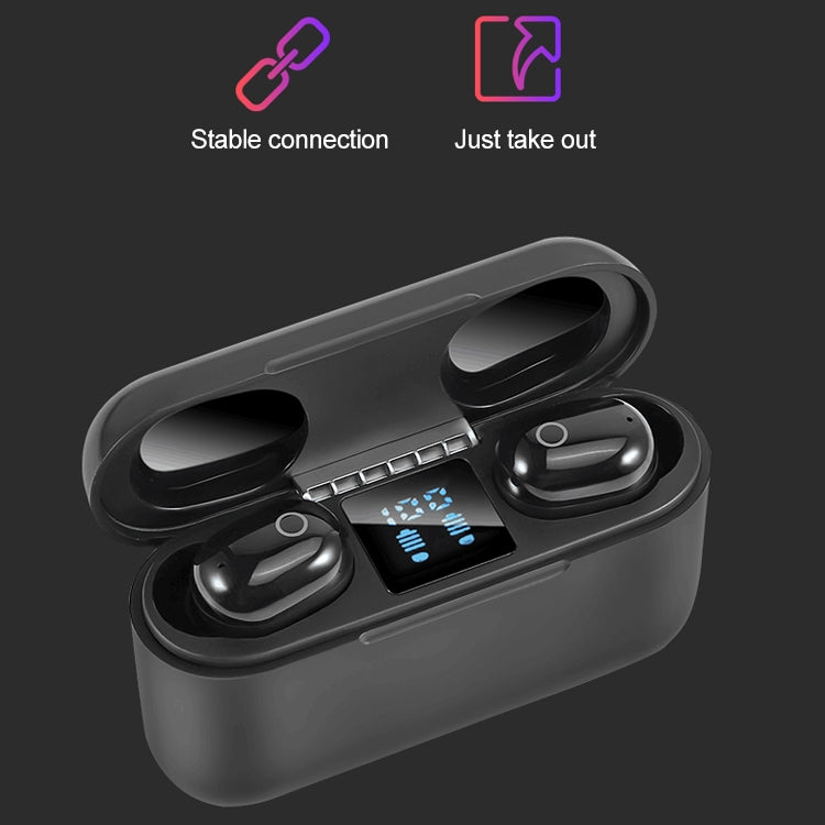 Dt-18 Wireless Two Ear Bluetooth Headset With 2000mAh Charging Cabin & Touch & Intelligent Magnetic Suction Charging (Black) - Bluetooth Earphone by PMC Jewellery | Online Shopping South Africa | PMC Jewellery