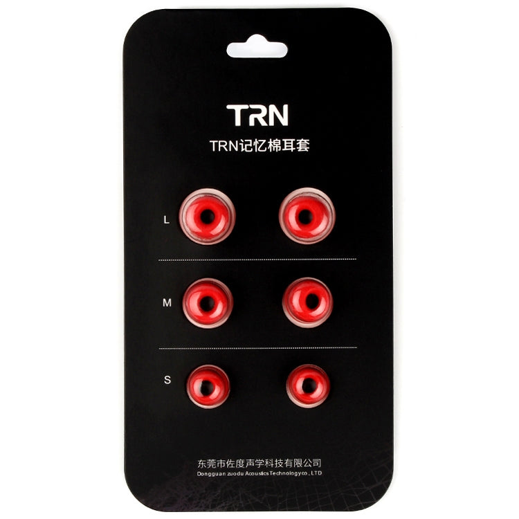 TRN Earphone Silicone Memory Foam Earplug(Red) - Anti-dust & Ear Caps by TRN | Online Shopping South Africa | PMC TechLife