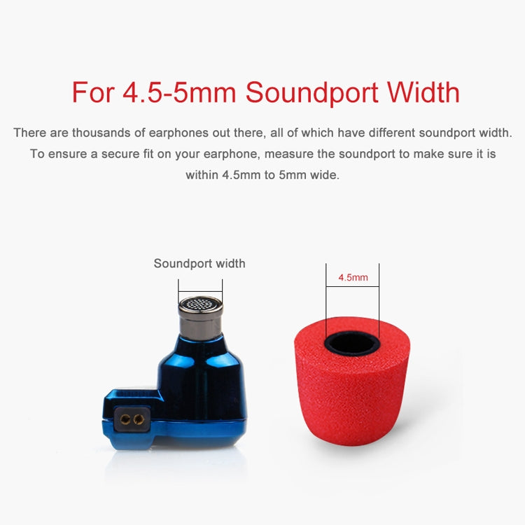 TRN Earphone Silicone Memory Foam Earplug(Red) - Anti-dust & Ear Caps by TRN | Online Shopping South Africa | PMC Jewellery