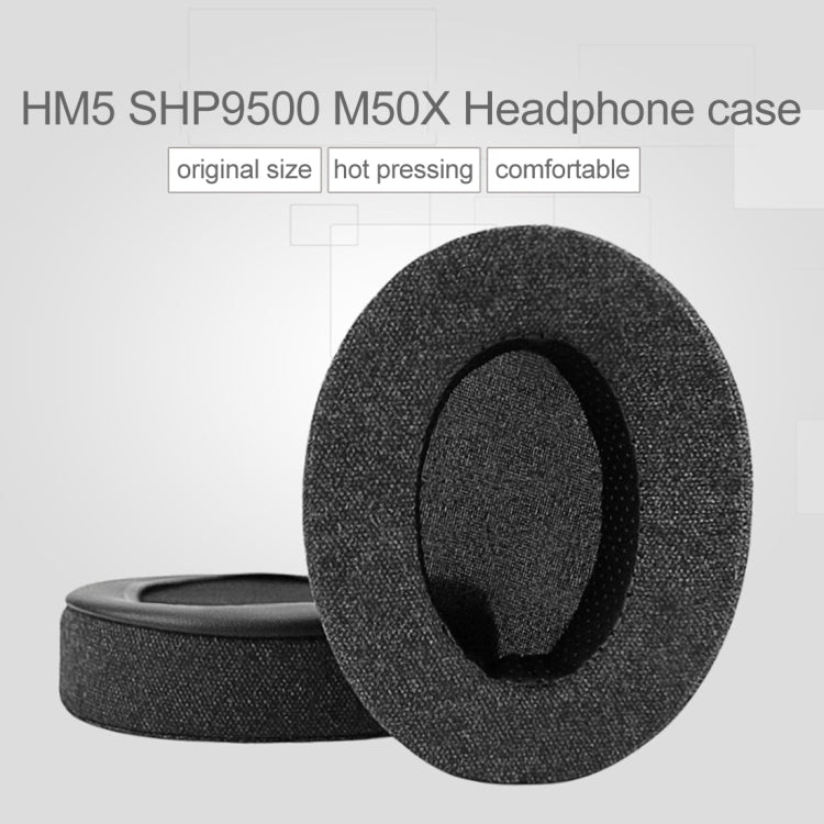 1 Pair Oval Leather Beveled Headphone Protective Case for Brainwavz HM5 / Philip SHP9500(White) - Earmuff & Pad by PMC Jewellery | Online Shopping South Africa | PMC Jewellery