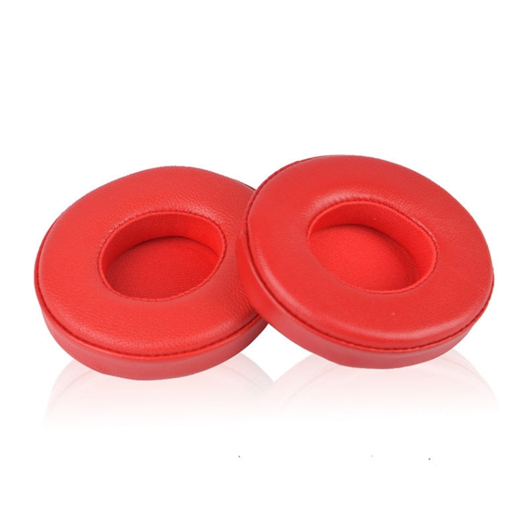 1 Pair Leather Headphone Protective Case for Beats Solo2.0 / Solo3.0, Wireless Version (Red) - Earmuff & Pad by PMC TechLife | Online Shopping South Africa | PMC TechLife