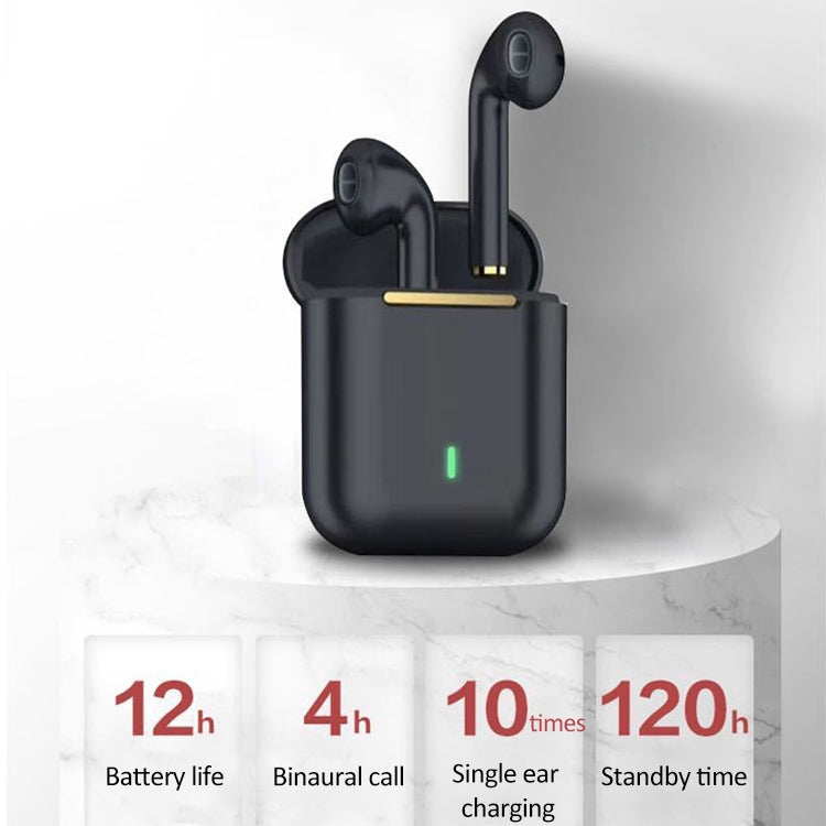 J18 Bluetooth 5.0 TWS Wireless Binaural Bluetooth Earphone with Charging Box(Black) - TWS Earphone by PMC Jewellery | Online Shopping South Africa | PMC Jewellery