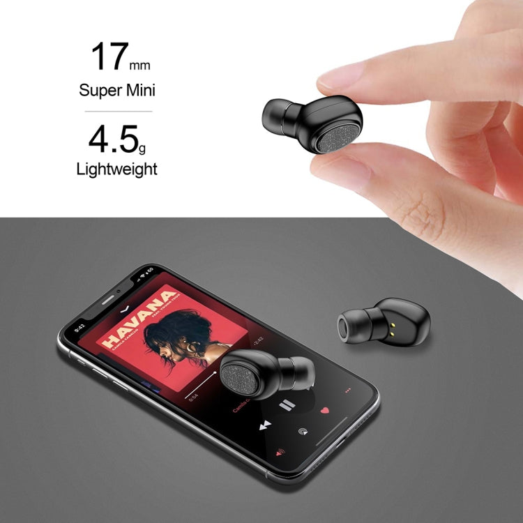 YH-03 TWS V5.0 Wireless Stereo Bluetooth Headset with Charging Case, Support Voice Assistant(Black) - TWS Earphone by PMC TechLife | Online Shopping South Africa | PMC TechLife