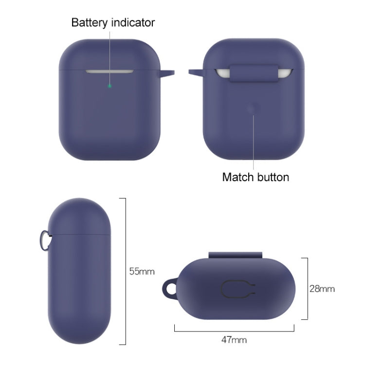 Wireless Earphones Shockproof Silicone Protective Case for Apple AirPods 1 / 2(Black) - For AirPods 1/2 by PMC TechLife | Online Shopping South Africa | PMC TechLife | Buy Now Pay Later Mobicred