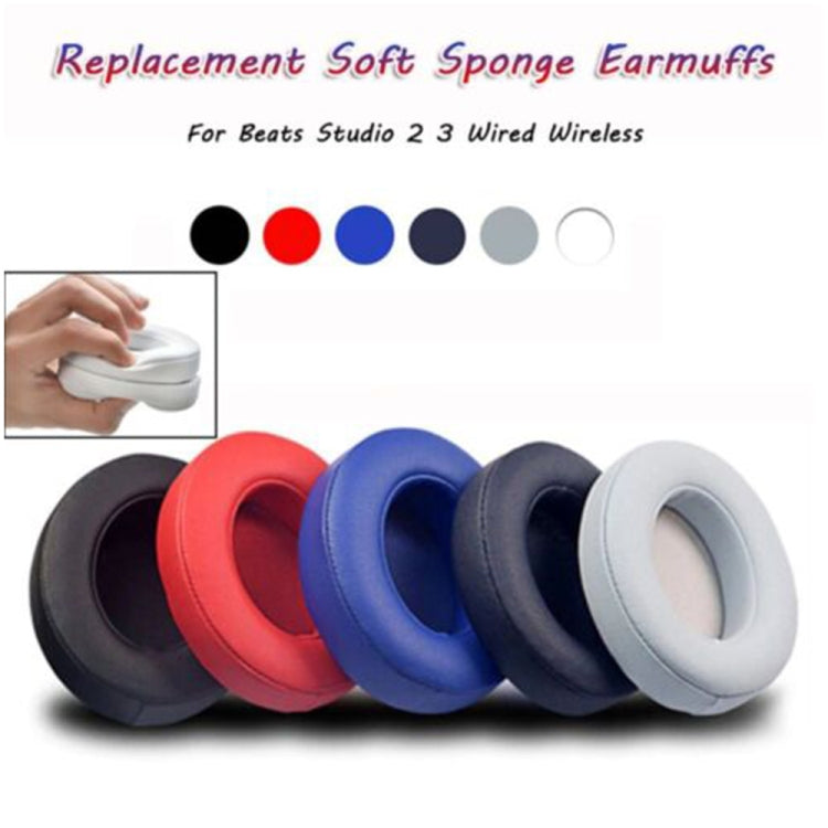 1 Pair Soft Sponge Earmuff Headphone Jacket for Beats Solo 2.0, Wired Version(Blue) - Earmuff & Pad by PMC TechLife | Online Shopping South Africa | PMC TechLife