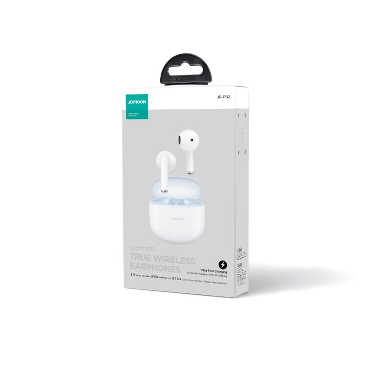 JOYROOM JR-PB2 Jpods Series TWS Half In-ear Bluetooth Wireless Earphone(White) - TWS Earphone by JOYROOM | Online Shopping South Africa | PMC Jewellery