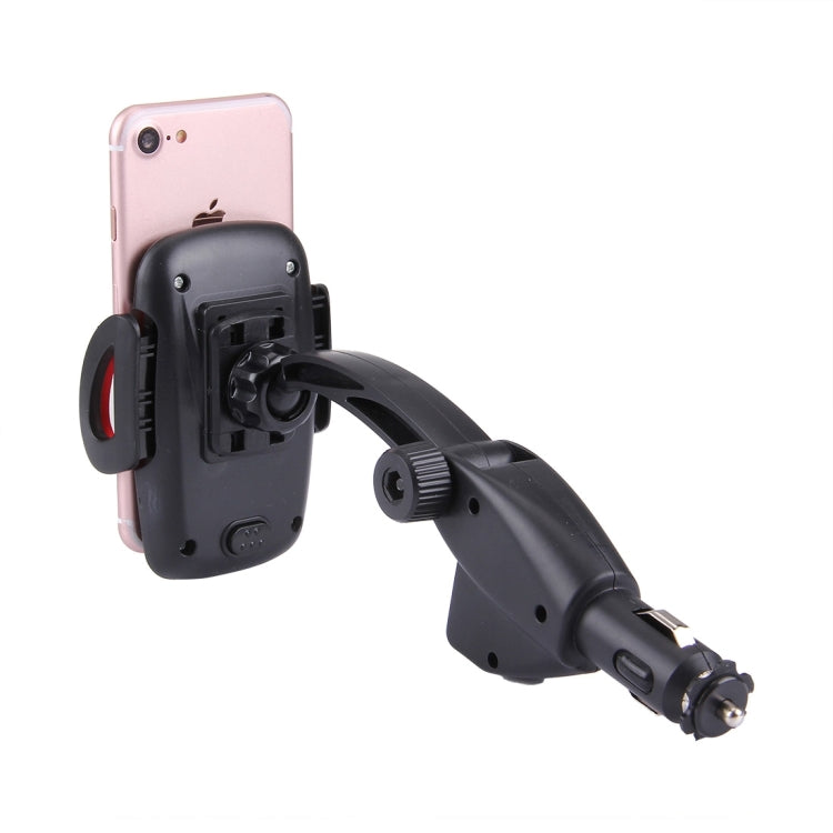 HC006 2 in 1 Car Charger & 360 Rotation Holder, For iPhone, Galaxy, Huawei, Xiaomi, LG, HTC and other Smartphones of width 47-92mm Smartphone(Red) - Car Holders by PMC Jewellery | Online Shopping South Africa | PMC Jewellery