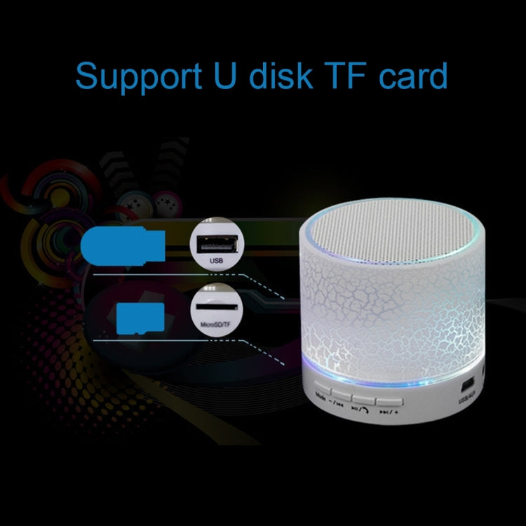 A9 Mini Portable Glare Crack Bluetooth Stereo Speaker with LED Light, Built-in MIC, Support Hands-free Calls & TF Card(Blue) - free shipping - PMC TechLife - Order now!