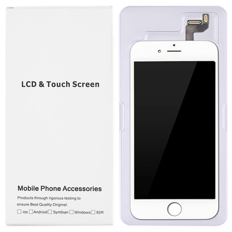 50 PCS Cardboard Packaging White Box for iPhone 6s Plus & 6 Plus LCD Screen and Digitizer Full Assembly - free shipping - PMC TechLife - Order now!