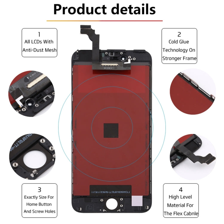 Original LCD Screen for iPhone 6 Plus Digitizer Full Assembly (Black) - free shipping - PMC TechLife - Order now!