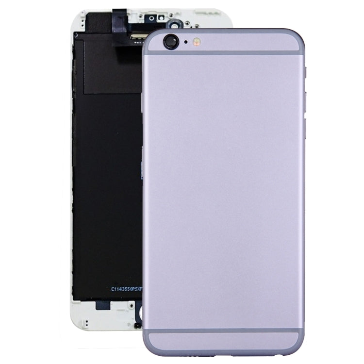 Full Housing Back Cover with Power Button & Volume Button Flex Cable for iPhone 6 Plus(Grey) - iPhone 6/6 Plus Parts by PMC Jewellery | Online Shopping South Africa | PMC Jewellery