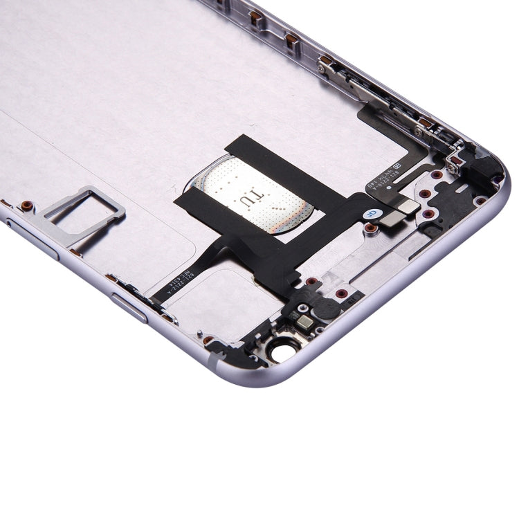 Full Housing Back Cover with Power Button & Volume Button Flex Cable for iPhone 6 Plus(Grey) - iPhone 6/6 Plus Parts by PMC Jewellery | Online Shopping South Africa | PMC Jewellery