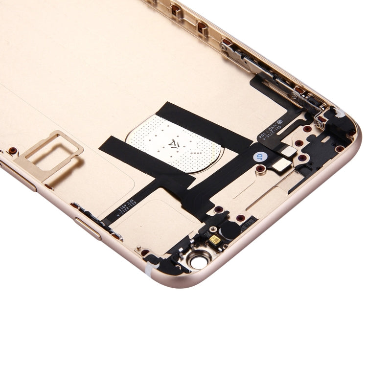 Full Housing Back Cover with Power Button & Volume Button Flex Cable for iPhone 6 Plus(Gold) - iPhone 6/6 Plus Parts by PMC Jewellery | Online Shopping South Africa | PMC Jewellery