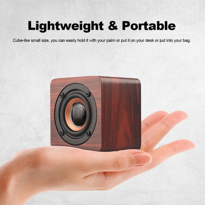 Q1 Wooden Mini Portable Mega Bass Wireless Bluetooth Speaker(Red) - Mini Speaker by PMC Jewellery | Online Shopping South Africa | PMC Jewellery