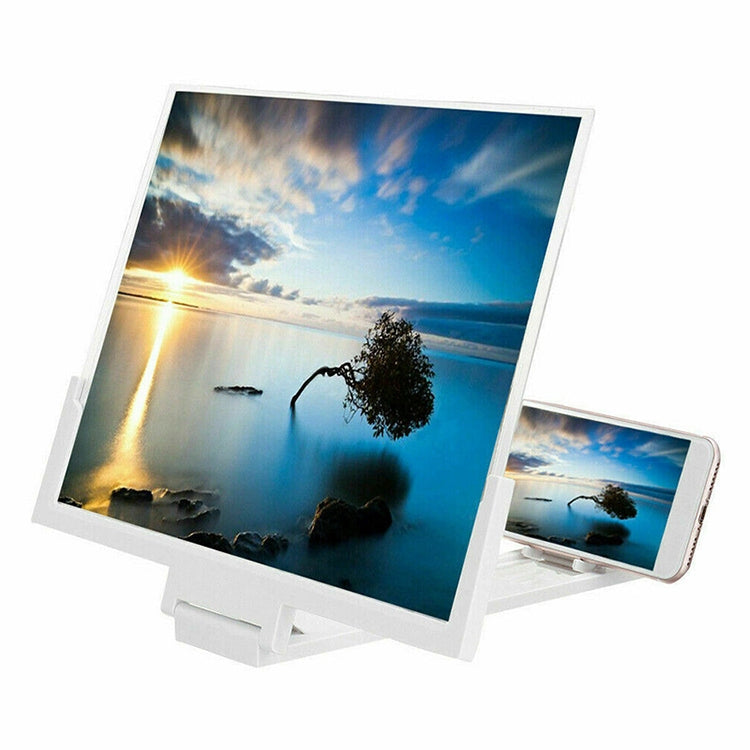 F3 14 inch Radiation Protection Universal Mobile Phone Screen Amplifier 3D HD Video Amplifier with Stand(White) - Screen Magnifier by PMC Jewellery | Online Shopping South Africa | PMC Jewellery