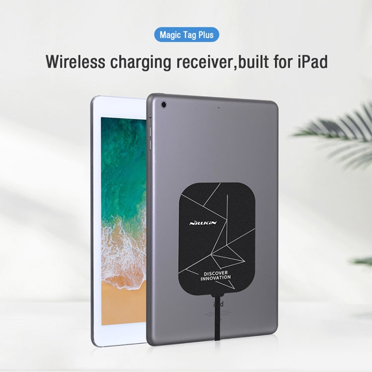 NILLKIN NKR01 For iPad 9.7 / 10.2 inch & iPad Air 10.5 inch & iPad Pro 10.5 inch Long Magic Tag Plus QI Standard Wireless Charging Receiver with 8 Pin Port - Wireless Charger Receiver by NILLKIN | Online Shopping South Africa | PMC Jewellery | Buy Now Pay Later Mobicred