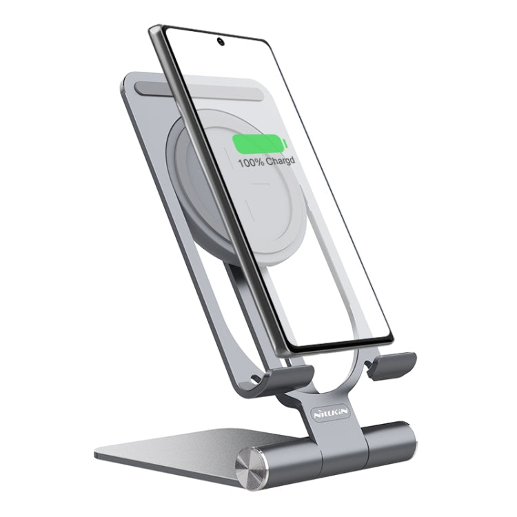 NILLKIN 2 in 1 15W PoweHold Mini Vertical Foldable Detachable Wireless Charger Mobile Phone Holder (Dark Gray) - Wireless Charger by NILLKIN | Online Shopping South Africa | PMC Jewellery