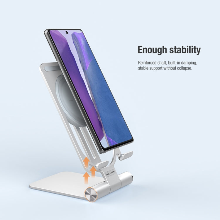 NILLKIN 2 in 1 15W PoweHold Mini Vertical Foldable Detachable Wireless Charger Mobile Phone Holder (Silver) - Wireless Charger by NILLKIN | Online Shopping South Africa | PMC Jewellery | Buy Now Pay Later Mobicred