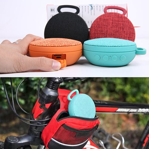A01L Cloth Texture Round Portable Mini Bluetooth Speaker, Support Hands-free Call & TF Card(Green) - Mini Speaker by PMC TechLife | Online Shopping South Africa | PMC TechLife