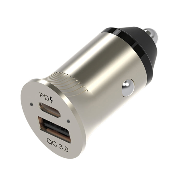 PD USB-C / Type-C + QC3.0 USB Fast Charging Car Charger with Dual LED Indicator - Car Charger by PMC Jewellery | Online Shopping South Africa | PMC Jewellery