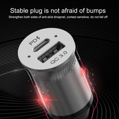 PD USB-C / Type-C + QC3.0 USB Fast Charging Car Charger with Dual LED Indicator - Car Charger by PMC Jewellery | Online Shopping South Africa | PMC Jewellery