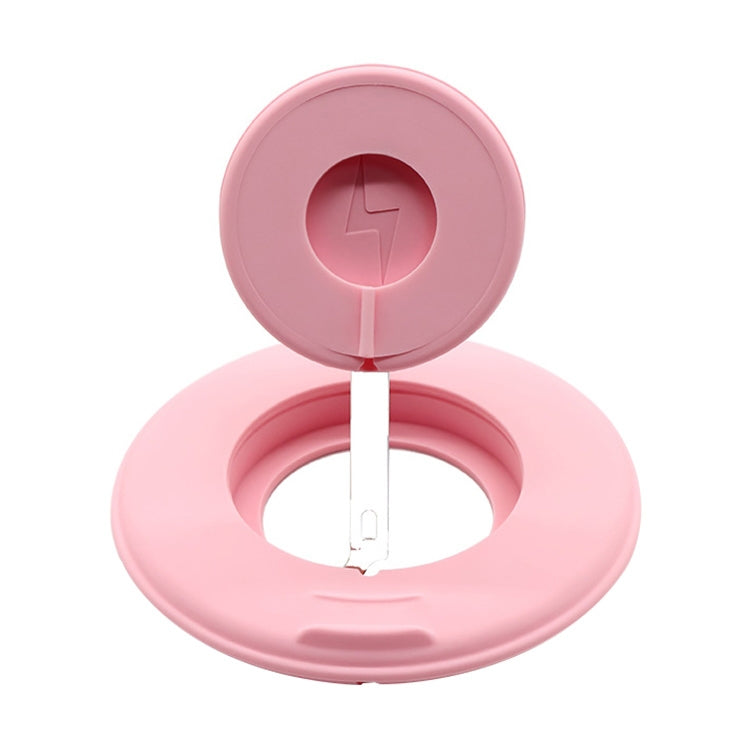 2 in 1 Silicone Desktop Wireless Charger Telescopic Stand For iPhone / Watch Wireless Charger (Pink) - Desktop Holder by PMC Jewellery | Online Shopping South Africa | PMC Jewellery