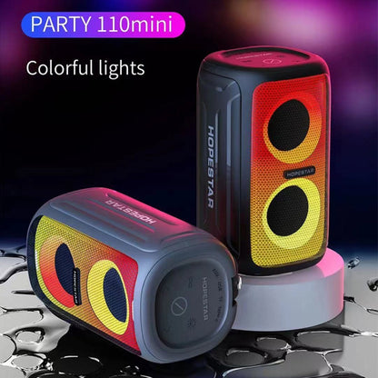 HOPESTAR Party 110 Mini Colorful Lights Wireless Bluetooth Speaker (Grey) - Desktop Speaker by HOPESTAR | Online Shopping South Africa | PMC Jewellery | Buy Now Pay Later Mobicred