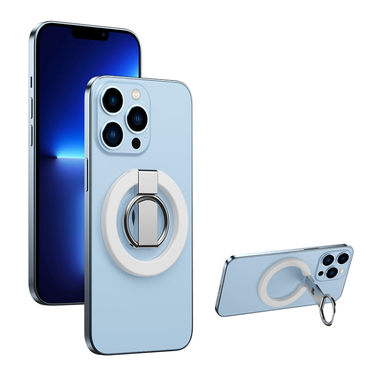 MagSafe Magnetic Adhesive Free Double Joint Ring Holder For iPhone 13 Series / iPhone 12 Series(White) - Ring Holder by PMC TechLife | Online Shopping South Africa | PMC TechLife
