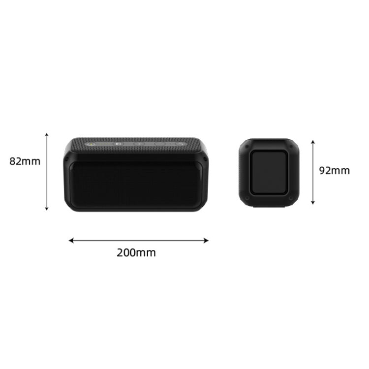 EBS-307 20W High-power Portable Subwoofer Waterproof Wireless Bluetooth Speaker(Black) - Waterproof Speaker by PMC TechLife | Online Shopping South Africa | PMC TechLife