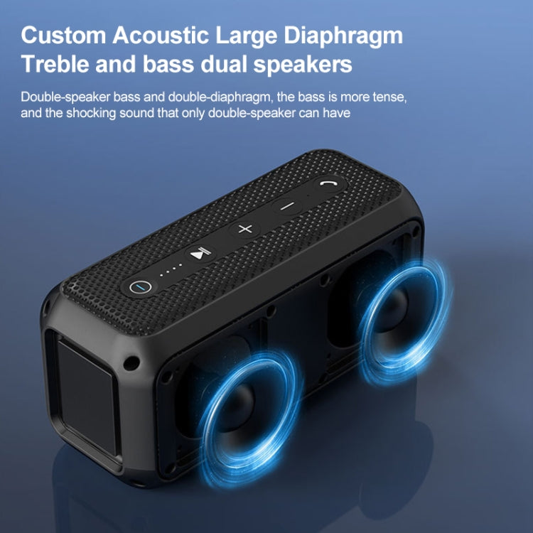 EBS-307 20W High-power Portable Subwoofer Waterproof Wireless Bluetooth Speaker(Black) - Waterproof Speaker by PMC TechLife | Online Shopping South Africa | PMC TechLife