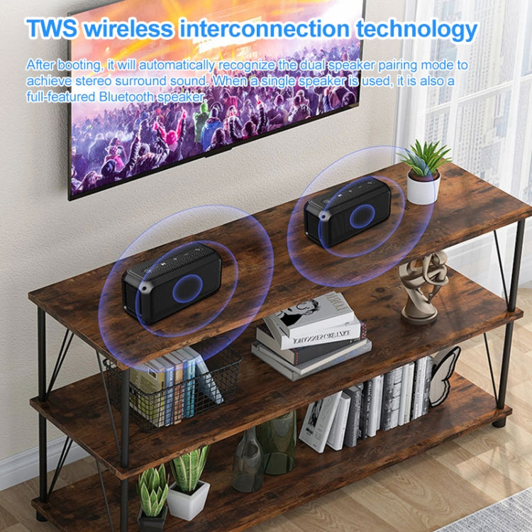 EBS-307 20W High-power Portable Subwoofer Waterproof Wireless Bluetooth Speaker(Black) - Waterproof Speaker by PMC TechLife | Online Shopping South Africa | PMC TechLife