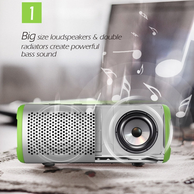 EBS-508 Portable Waterproof Outdoor Subwoofer Wireless Bluetooth Speaker (Green) - Waterproof Speaker by PMC Jewellery | Online Shopping South Africa | PMC Jewellery