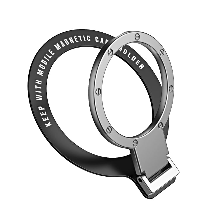 Ultra-thin Metal Phone Holder (Black) - Ring Holder by PMC TechLife | Online Shopping South Africa | PMC TechLife