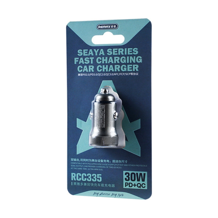 REMAX RCC335 Seaya Series 2 in 1 Car 30W PD Fast Charger - Car Charger by REMAX | Online Shopping South Africa | PMC Jewellery