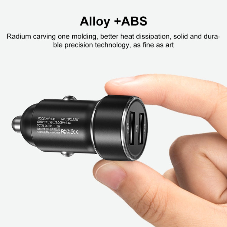 WK WP-C46 Staroad Series Vieyie 15W Dual-USB Car Charger (Black) - Car Charger by WK | Online Shopping South Africa | PMC TechLife | Buy Now Pay Later Mobicred