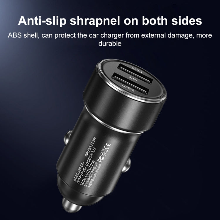 WK WP-C46 Staroad Series Vieyie 15W Dual-USB Car Charger (Black) - Car Charger by WK | Online Shopping South Africa | PMC TechLife | Buy Now Pay Later Mobicred