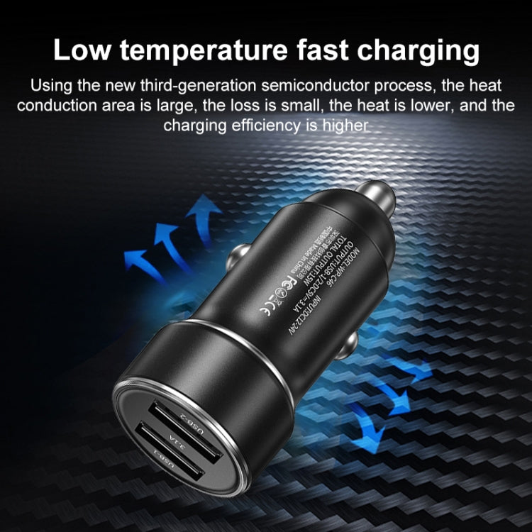 WK WP-C46 Staroad Series Vieyie 15W Dual-USB Car Charger (Grey) - Car Charger by WK | Online Shopping South Africa | PMC TechLife | Buy Now Pay Later Mobicred