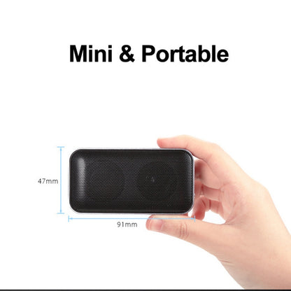 BT209 Outdoor Portable Ultra-thin Mini Wireless Bluetooth Speaker, Support TF Card & Hands-free Calling (Black) - Mini Speaker by PMC Jewellery | Online Shopping South Africa | PMC Jewellery