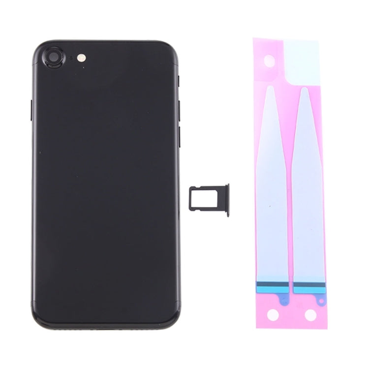 Battery Back Cover Assembly with Card Tray for iPhone 7(Jet Black) - Back Cover by PMC TechLife | Online Shopping South Africa | PMC TechLife