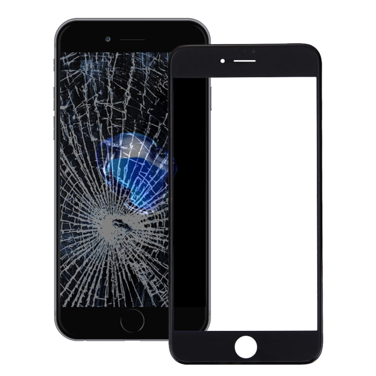 Front Screen Outer Glass Lens with Front LCD Screen Bezel Frame & OCA Optically Clear Adhesive for iPhone 7 Plus(Black) - free shipping - PMC TechLife - Order now!
