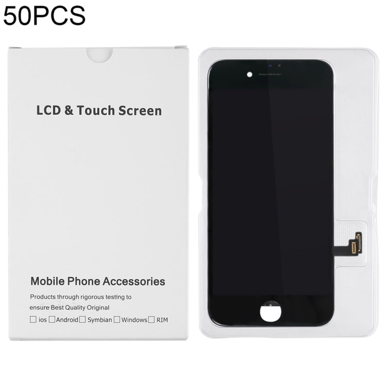 50 PCS Cardboard Packaging White Box for iPhone 8 / 7 LCD Screen and Digitizer Full Assembly - free shipping - PMC TechLife - Order now!