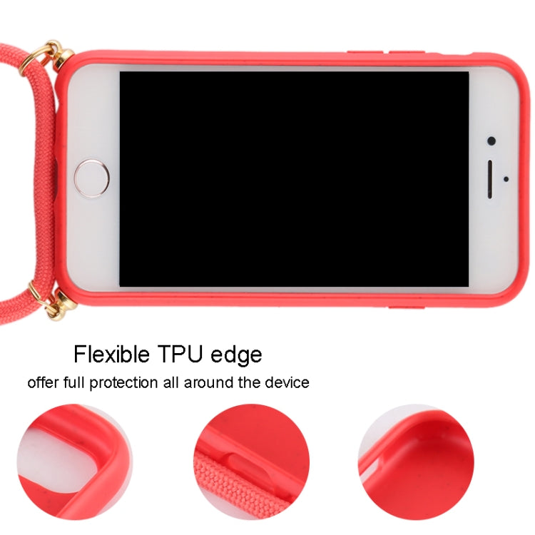 For iPhone 8 / 7 TPU Anti-Fall Mobile Phone Case With Lanyard(Black) - free shipping - PMC TechLife - Order now!