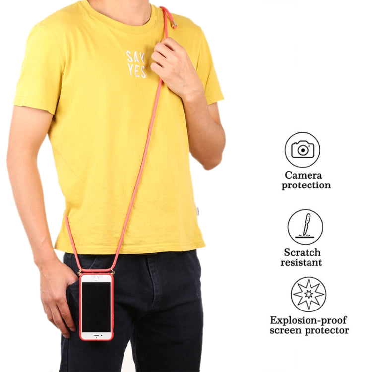 For iPhone 8 / 7 TPU Anti-Fall Mobile Phone Case With Lanyard(Black) - free shipping - PMC TechLife - Order now!