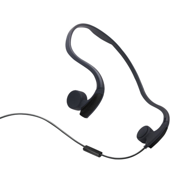 Rear Hanging Wire-Controlled Bone Conduction Outdoor Sports Headphone(Black) - free shipping - PMC TechLife - Order now!