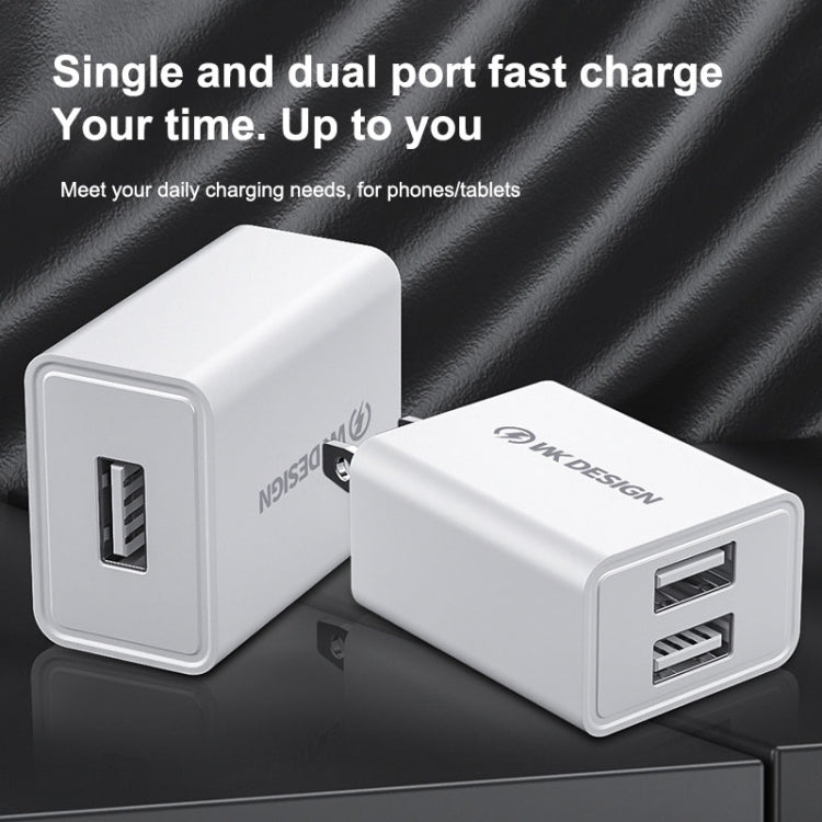 WK WP-U118 10W Single USB Port Travel Charger Power Adapter, US Plug - USB Charger by WK | Online Shopping South Africa | PMC TechLife | Buy Now Pay Later Mobicred