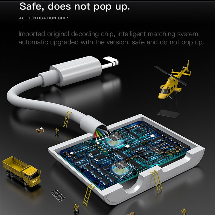 JOYROOM S-Y104 Ben Series Apple 3.5+Lightning Adapter, Length: 1.2m(White) - Earphone Adapter by JOYROOM | Online Shopping South Africa | PMC TechLife