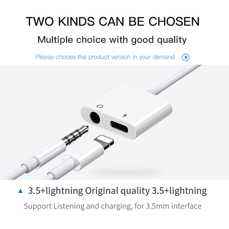 JOYROOM S-Y104 Ben Series Apple 3.5+Lightning Adapter, Length: 1.2m(White) - Earphone Adapter by JOYROOM | Online Shopping South Africa | PMC Jewellery