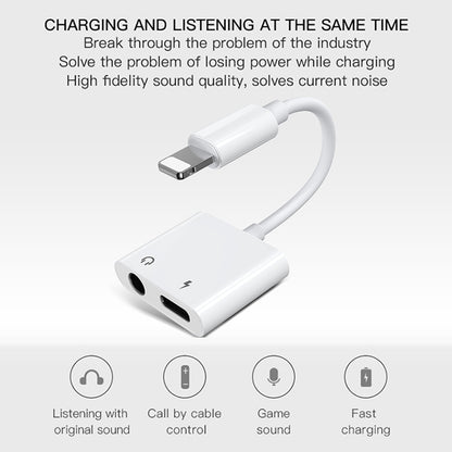 JOYROOM S-Y104 Ben Series Apple 3.5+Lightning Adapter, Length: 1.2m(White) - Earphone Adapter by JOYROOM | Online Shopping South Africa | PMC Jewellery